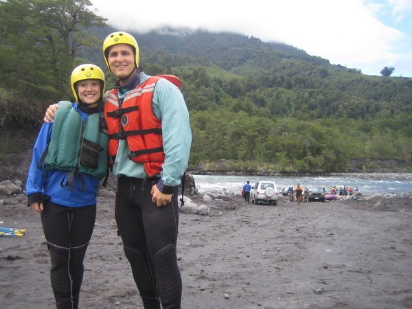 Excited to go whitewater rafting on the Petrohue Falls