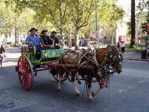 Gaucho parade in Montevido, Uruguay