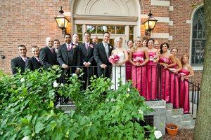 Wedding Party in the courtyard.
