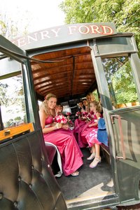 The bridesmaids carriage
