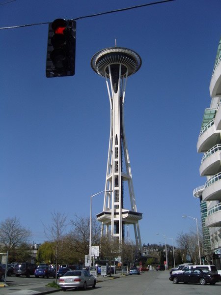 A traffic light..oh the space needle too
