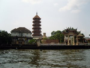 Temple along Chao Phraya River
