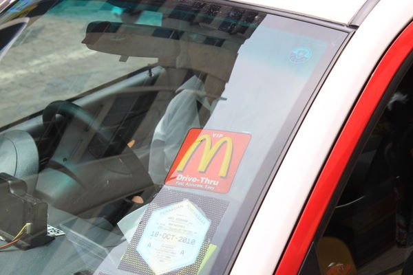 McDonalds VIP Drive-thru sticker.