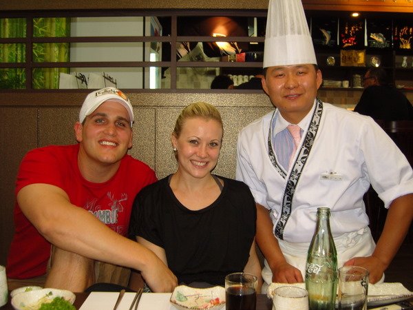 Mel & Larry with the tuna sushi chef~