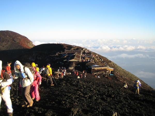 what the top of Mt. Fuji looks like (food, drinks & souvenirs)