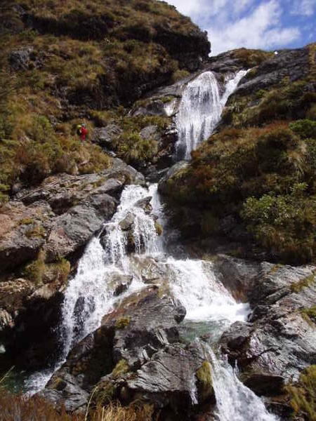 Routeburn Falls outside our final lodge