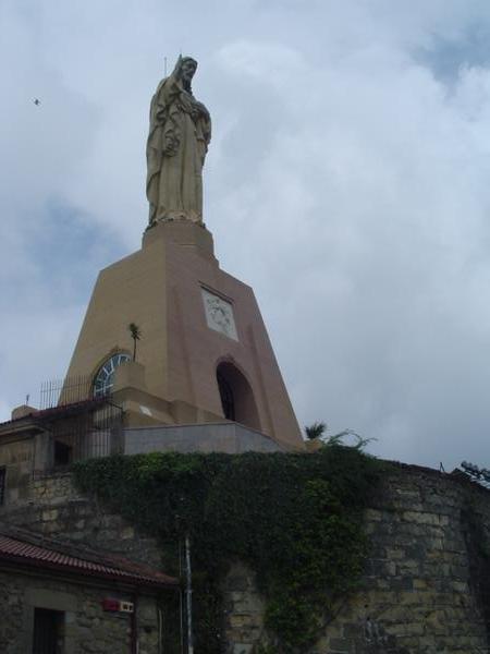 On top of the San Sebastian hill was a massive Christ overlooking the city