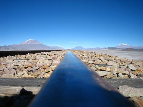 Schienen Richtung Chile