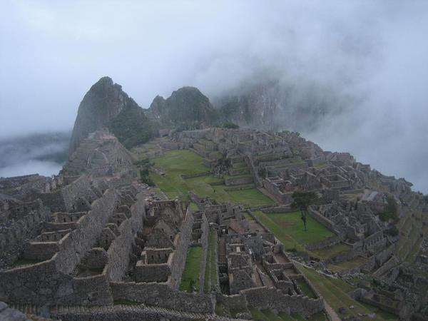 der erste Blick auf Machu Picchu