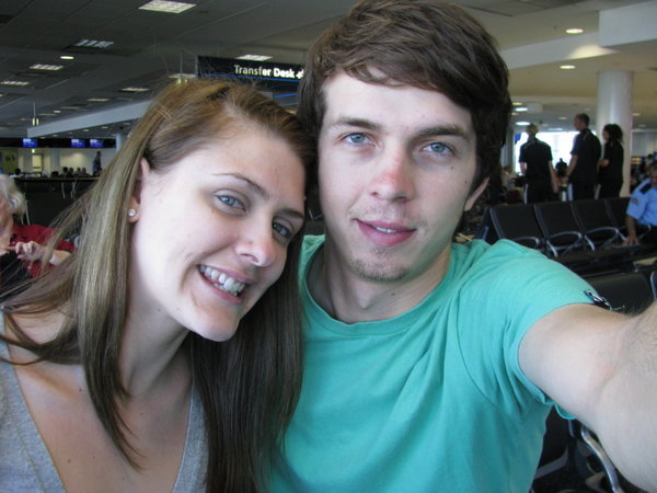 Lauren and I at Sydney airport awaiting departure