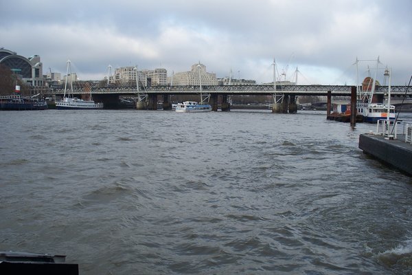 The Thames at river level