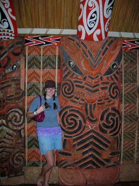Me inside the Maori blessing house