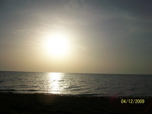 Sunrise on shores of the Arabian Gulf