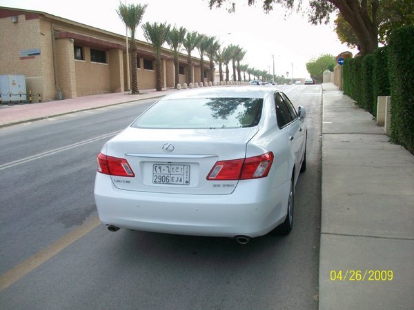typical Saudi car with typical saudi license plate (KSA= Kingdom of Saudi Arabia)