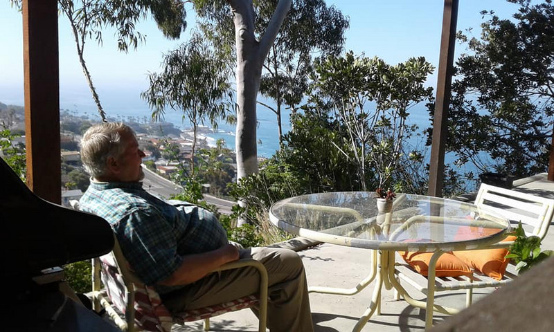 Bob taking in the view of the Laguna Beach coastline