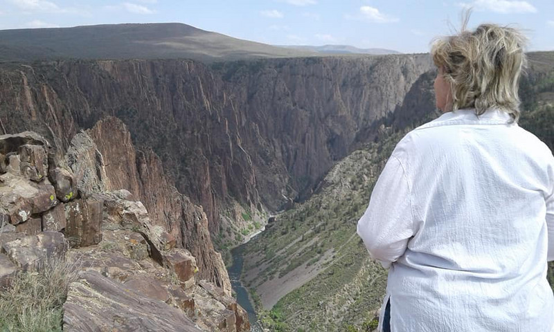 Linda viewing the Black Canyon