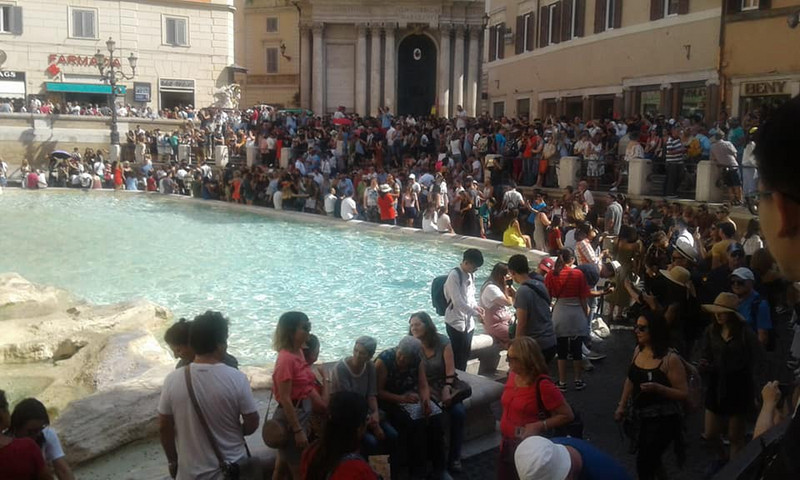 Rome - Trevi Fountain - the crowds