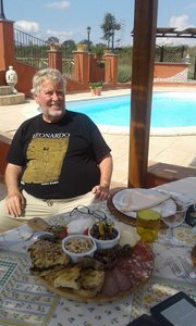 Monterosi - Me having lunch at the Casale della Ghiandaia agritourismo