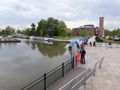 Avon River with Shakespeare Theater in the background