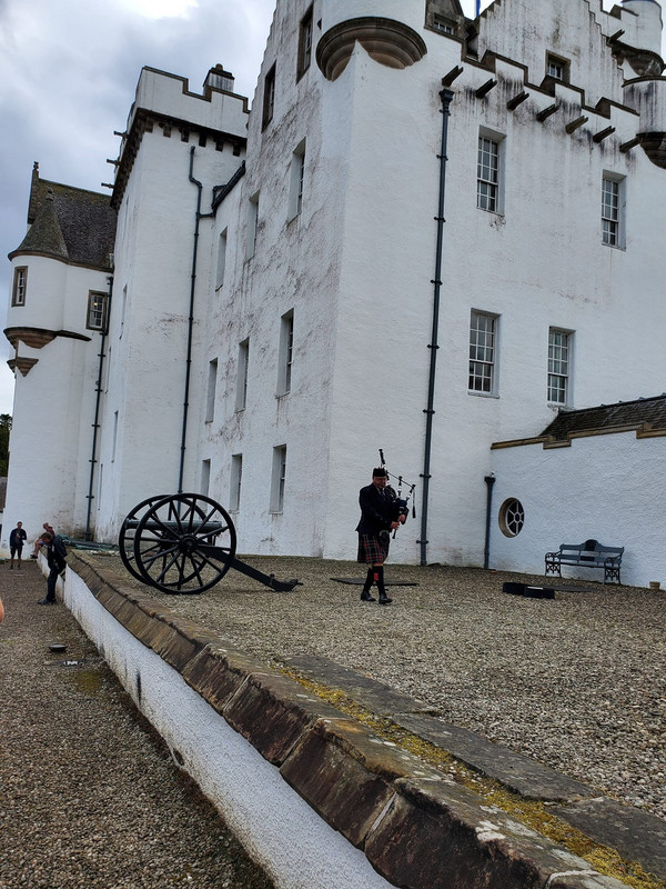 Blair Castle with piper