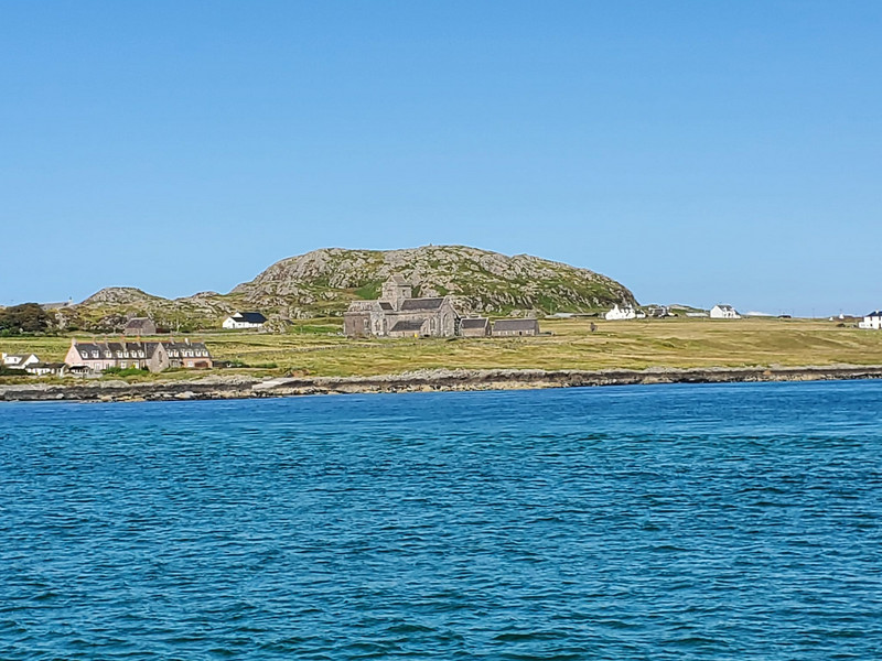 Approaching Iona with the Abbey