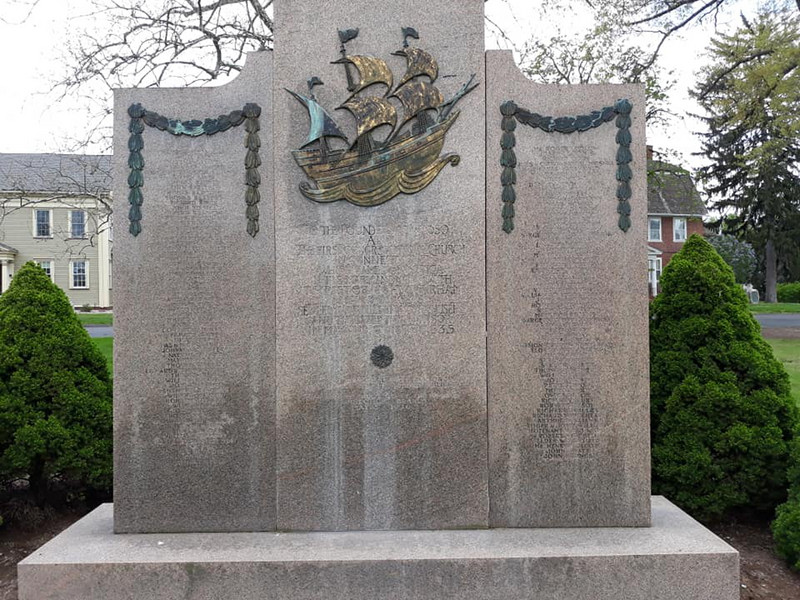 Monument to the first settlers of Windsor CT, the first English colony in CT