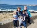 Logan, Linda, Connor and Bob (me) at La Jolla Cove with sea lions on the rocks