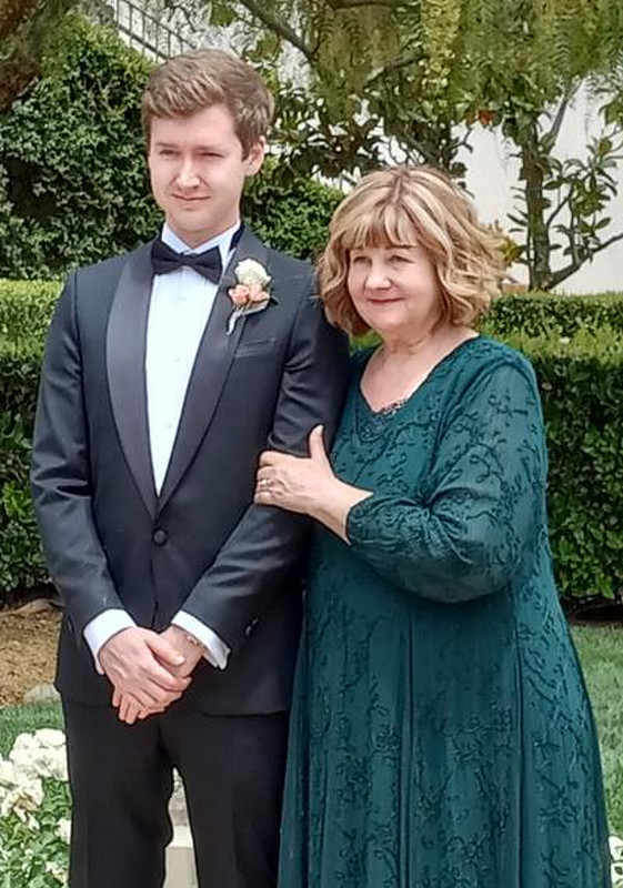Family pictures before the wedding ceremony...mother and son