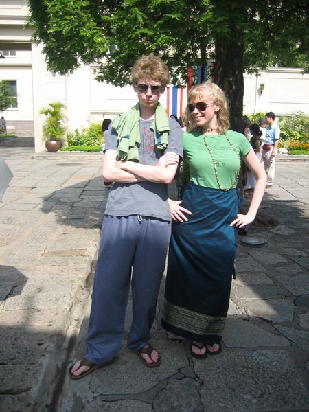 Will & Rosanna dressed appropriately for the Grand Palace