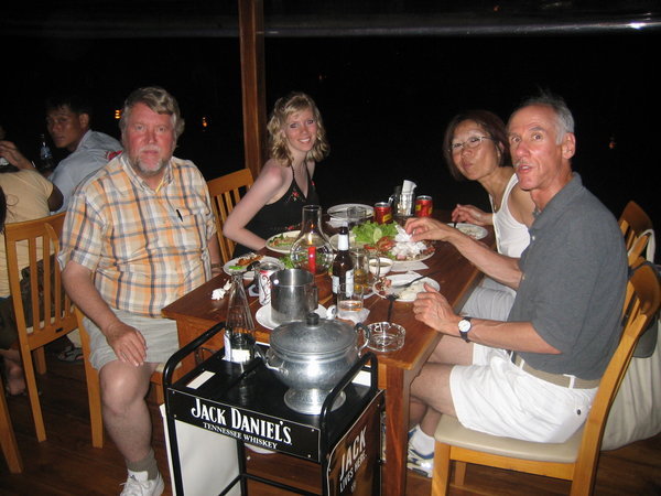 Bob, Rosanna, Betty, & Mike on Ping River dinner cruise