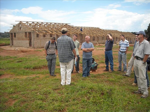 Visit to construction site for African Childrens Choir school and orphanage
