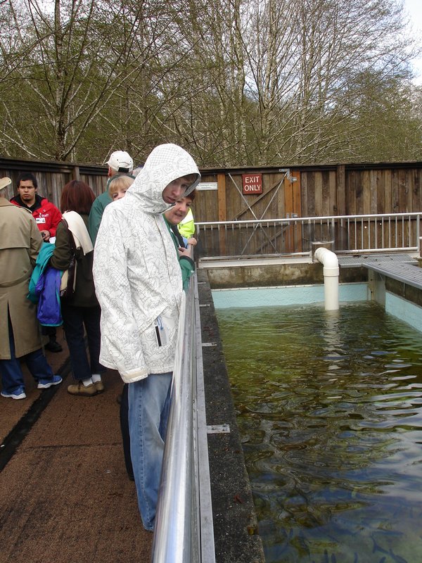 Will at the salmon hatchery in Ketchikan