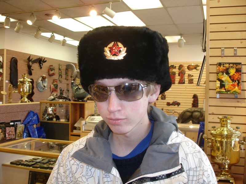 Will trying on a Soviet cap in Juneau