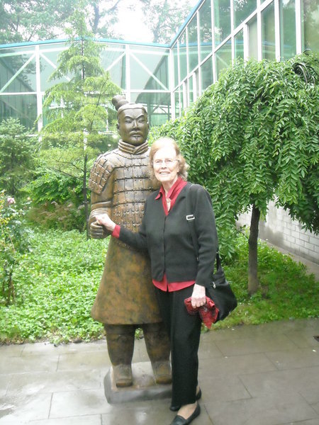 Mom with terra cotta warrior