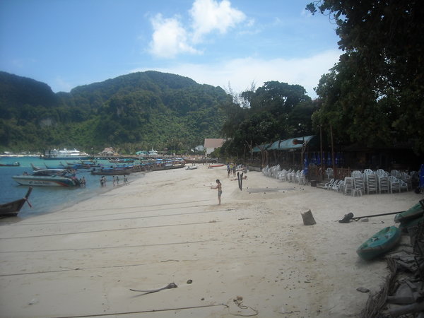 Beach and port at Phi Phi Don Island