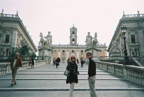 Climbing Michelangelo's Steps up Capitoline Hill