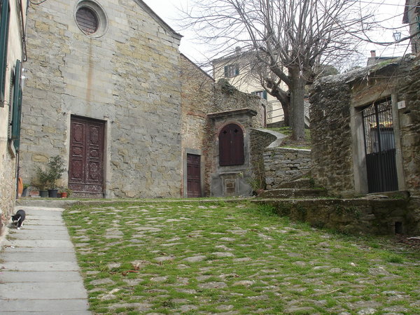 The church near the top of Cortona