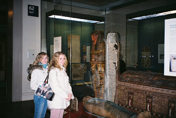 Tamara and Rosanna at Mummy Exhibit British Museum