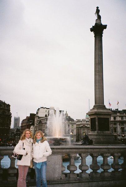 Tamara and Rosanna at Trafalgar Square