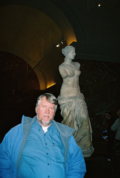 Bob with the Venus di Milo at the Louvre