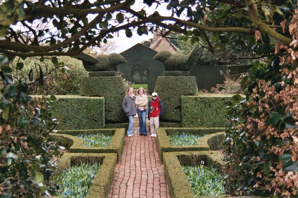 Tamara, Rosanna, and Will at Hidecote Manor Gardens