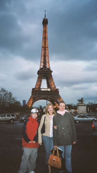 Will, Rosanna and Tamara after descending the Eifel Tower