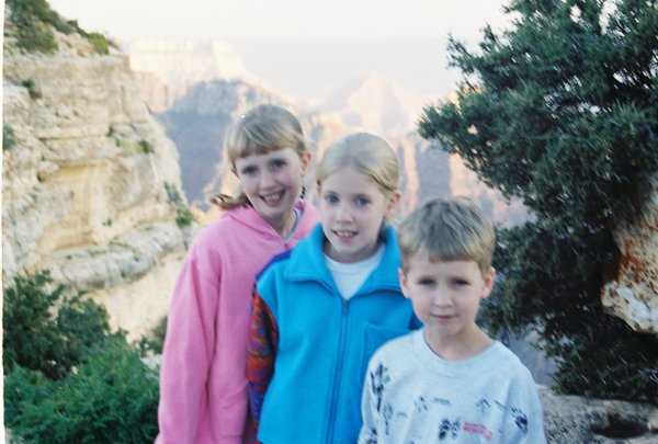 Tamara, Rosanna, and Will at Grand Canyon National Park