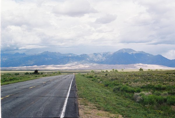 Approaching the Rocky Mountains in northern New Mexico