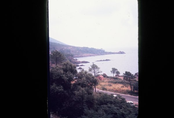 View from the train of the French Riviera