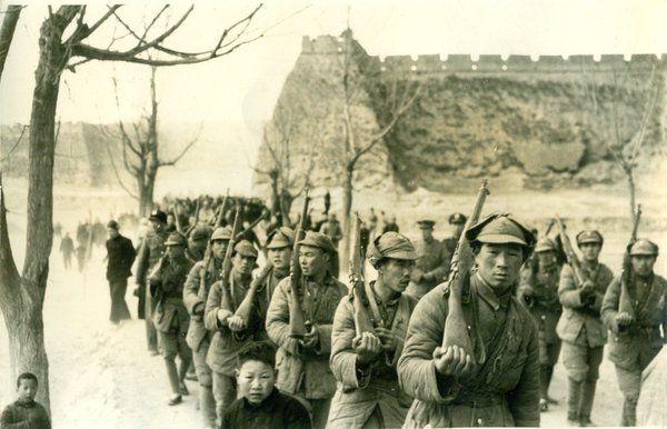 Gen Chang Kai Shek's soldiers in Lanchow