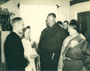 Tibetan General Whang-su-ling and his first wife at wedding