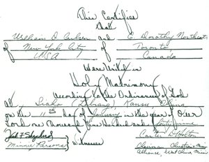 Mom and Dad's Marriage Certificate