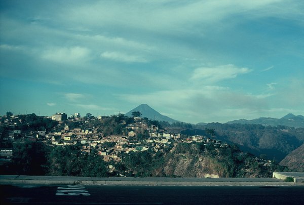 View of Guatemala Cit on the way in from the airport
