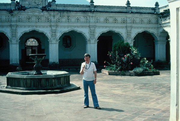 Bob in the convent courtyard in Antigiua